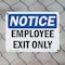 Signmission Exit Sign, Plastic, 14 in W, 10 in H, Employee Exit Only OS-2PACK-NS-P-1014-L-15591 - alternate 6